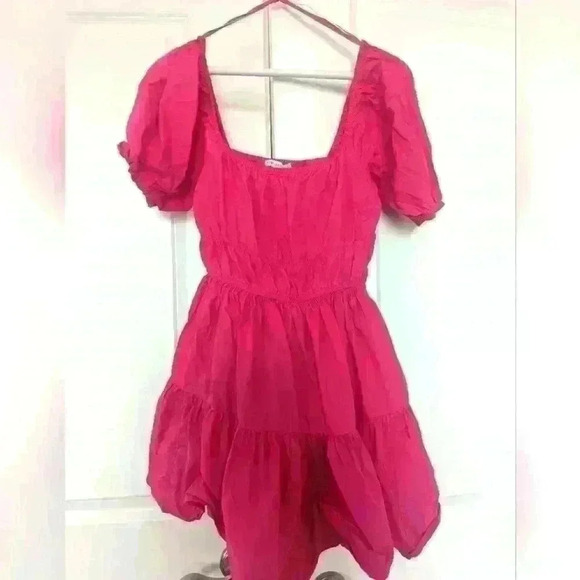 Women's Avec les Filles Hot pink stretchy dress - XS Like New - Picture 2 of 6